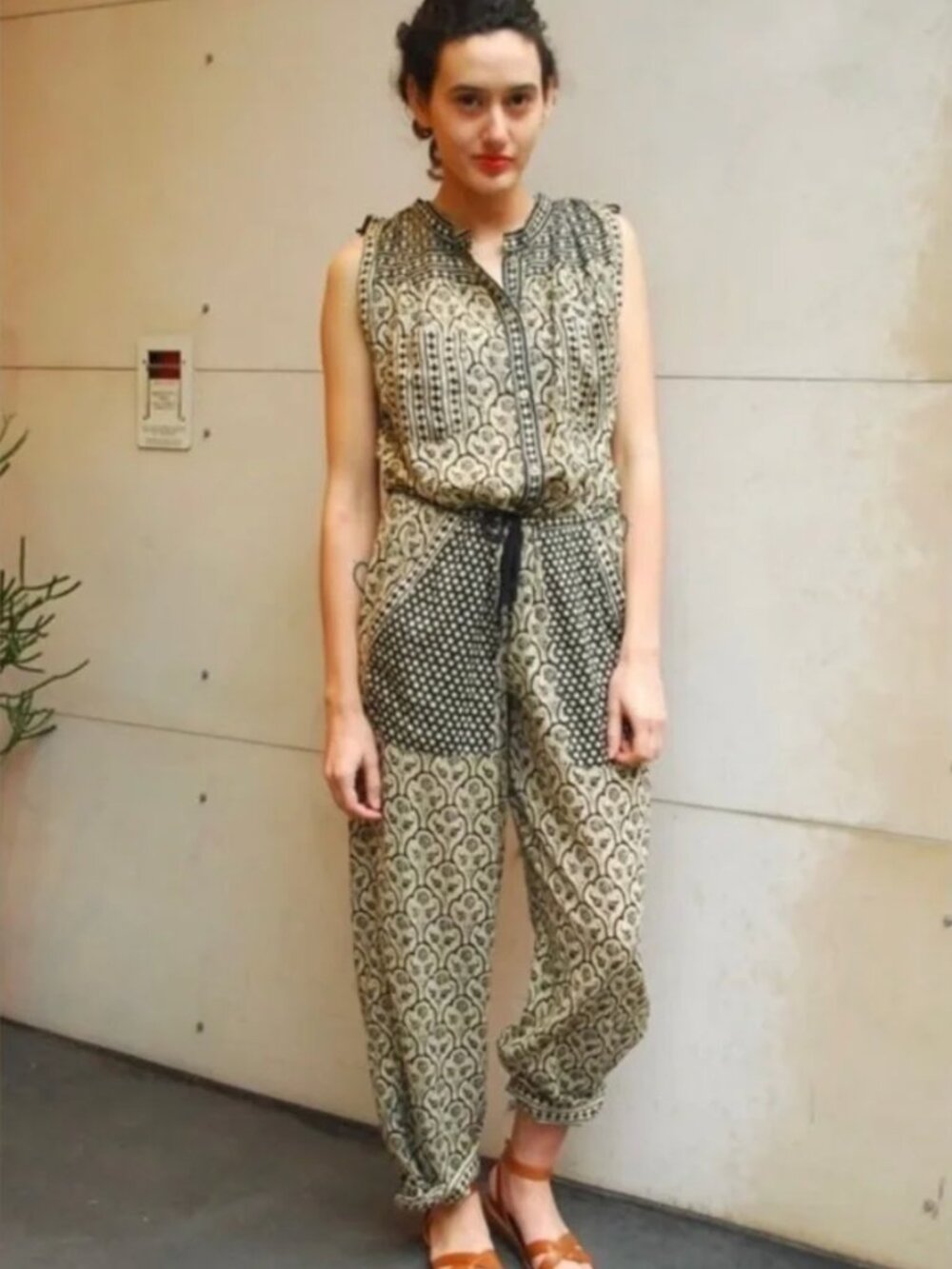 Étoile Isabel Marant Hana Batik Jumpsuit, size 40